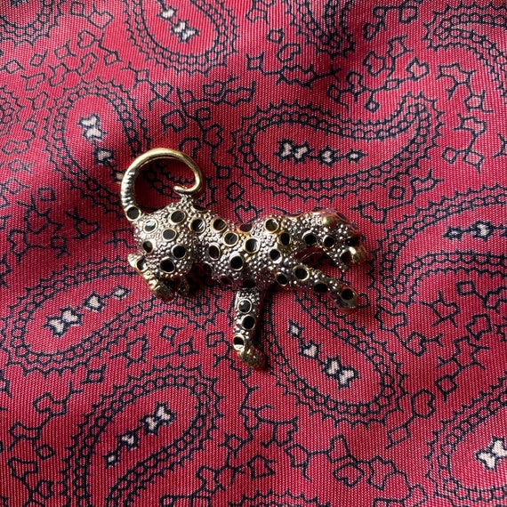Broche Vintage Léopard Dorée - Neuf Ancien Stock (N.O.S.) - Style Rétro Animalier En Métal