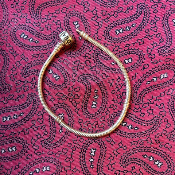 Chunky Vintage Sterling Silver Bracelet by Pandora. Weight