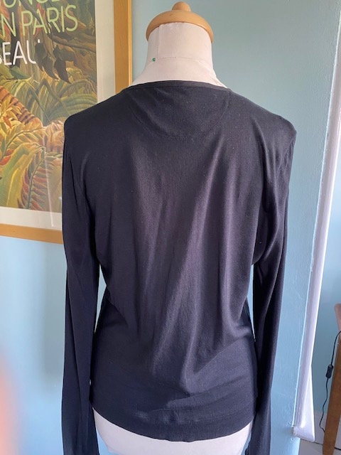 Vintage Noughties Elegant Black Silk and Cotton Top by Jigsaw. - Etsy UK