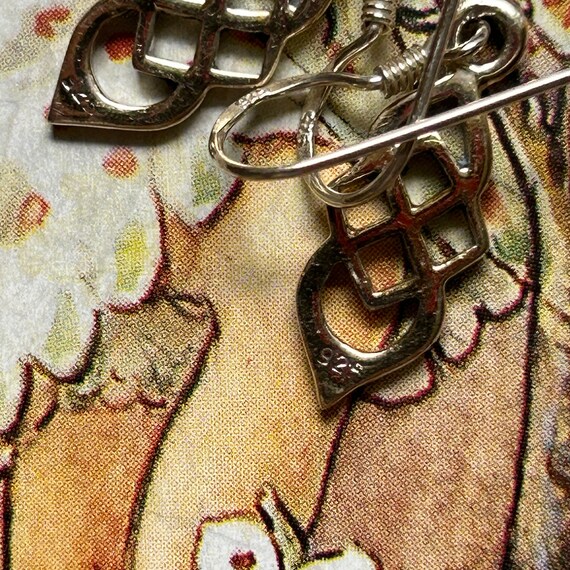 Lovely little pair of vintage silver gilt earring… - image 5