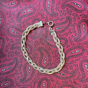 Vintage silver braided bracelet.