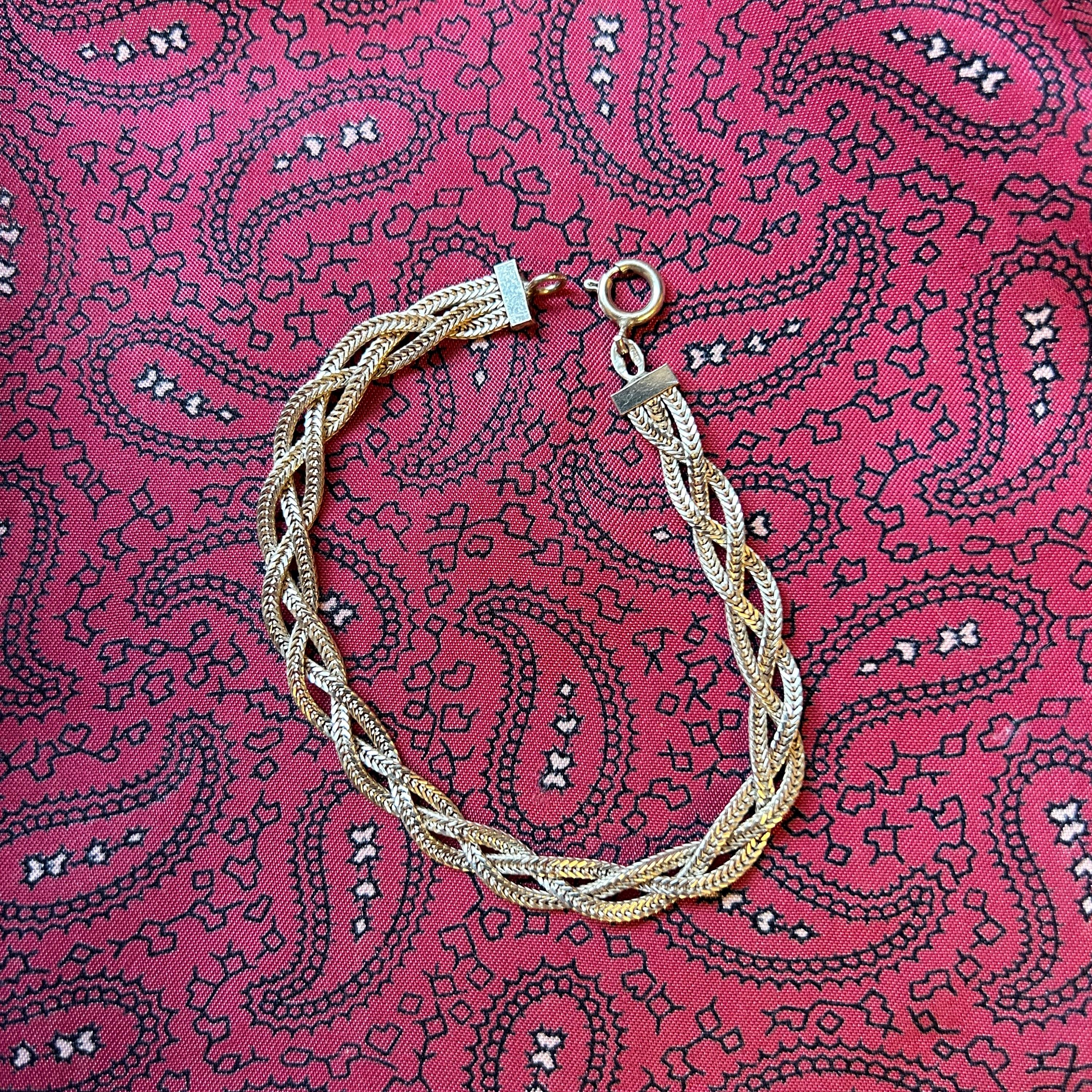 Vintage silver braided bracelet.