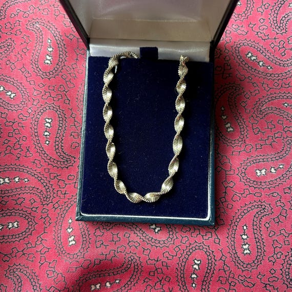 Stunning Vintage 1990s Sterling Silver Twisted Chain Necklace 