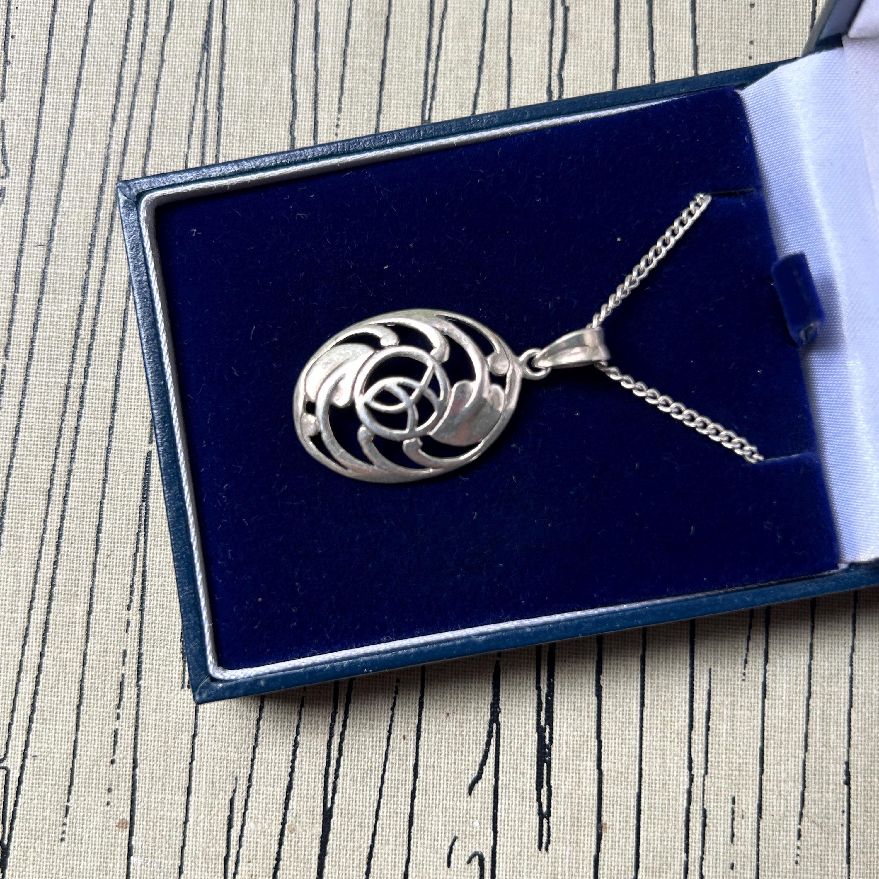 Art Deco Inspired White Gold, Diamond, and Sapphire Tassel
