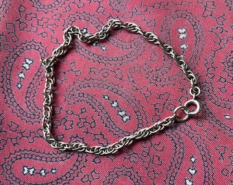 Vintage sterling silver spiga chain bracelet.