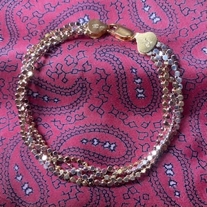 Vintage Silbervergoldetes geflochtenes Armband von Milor. 8,92g.