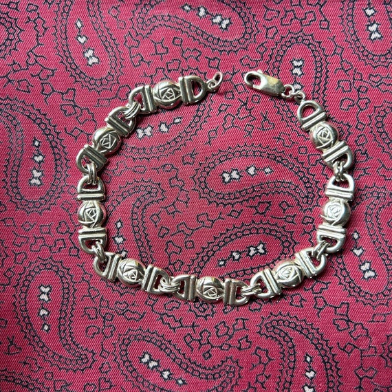Vintage 1990s silver bracelet in a Charles Rennie… - image 1