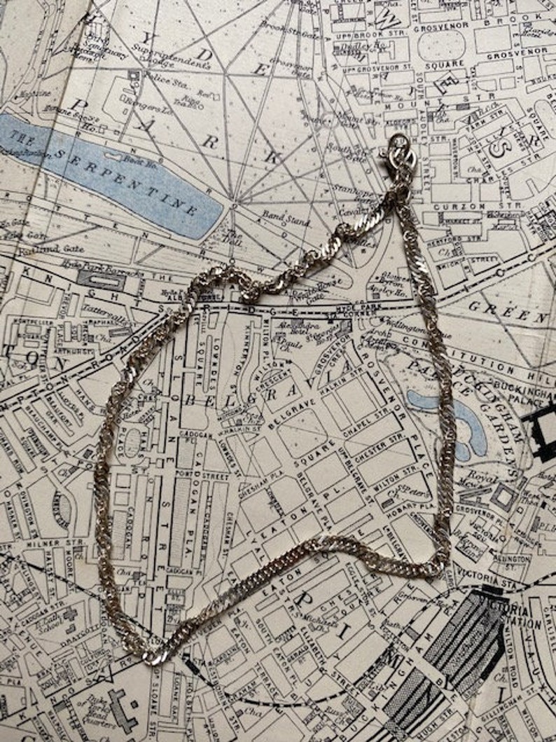 Vintage sterling silver twisted serpentine anklet.