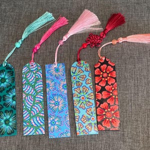 Hand painted wooden bookmark