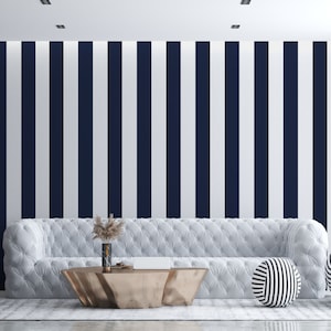 Stripes Wallpaper, Customizable Color Stripes Wallpaper, Geometric Wall Art, Removable Traditional Wallpaper Mural, Self Adhesive Wallpaper