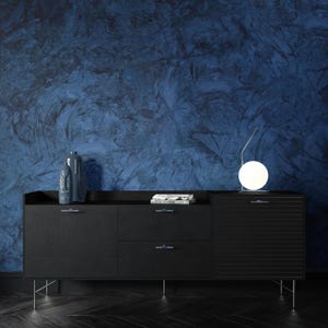 Dark Blue Concrete Texture Wallpaper Mural Wall Print, Loft Peel and Stick Wallpaper, Modern House Decor Wallpaper, Cement Texture Wallpaper