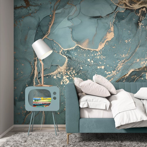 Turquoise Wallpaper For Bedroom