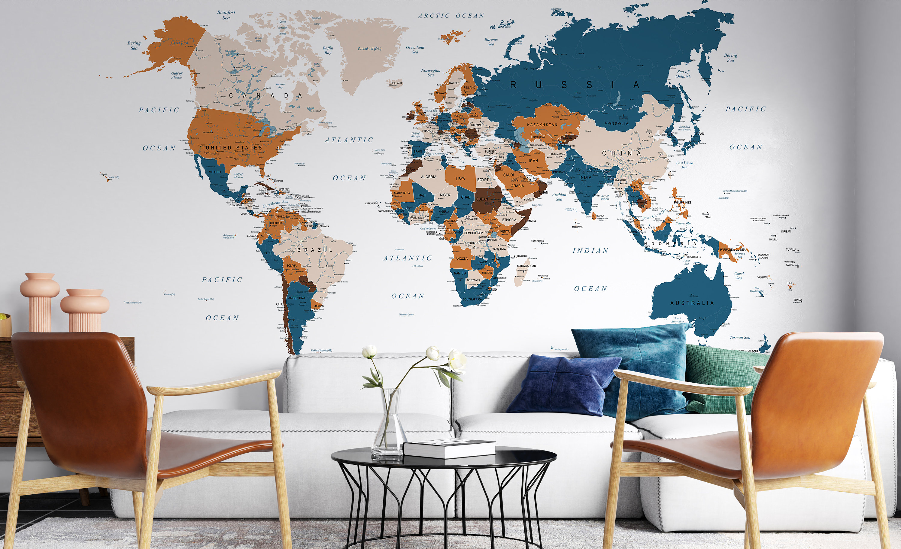 World Map World Map Wall Art World Map Wallpaper World Map Etsy