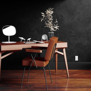 Matte Black Beton Tapete | Modernes strukturiertes Wandbild für Büro & Schlafzimmer | Schälen und aufkleben oder Traditionell