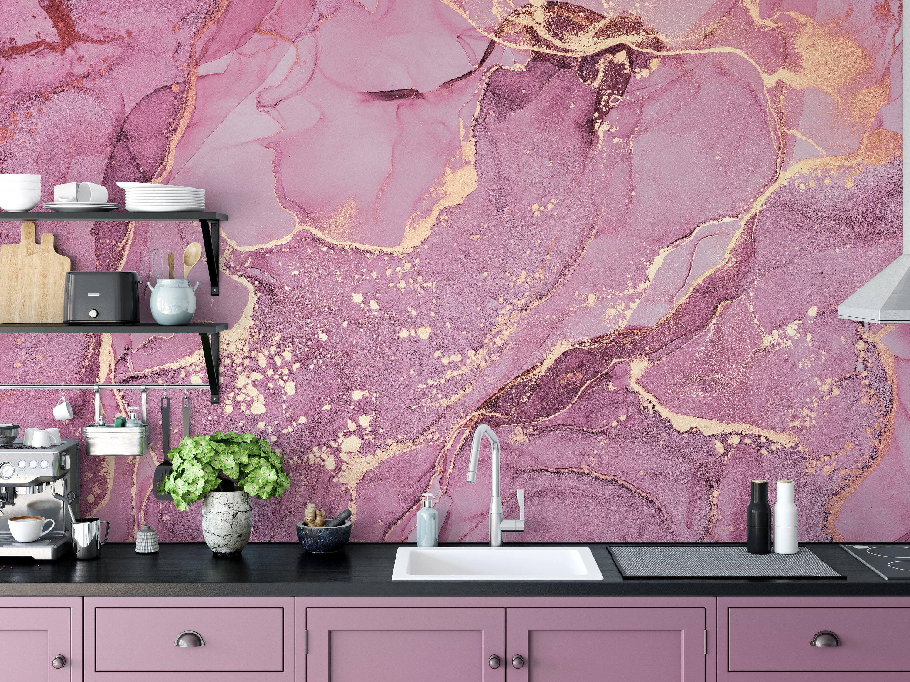 Modern Kitchen Wallpaper Texture