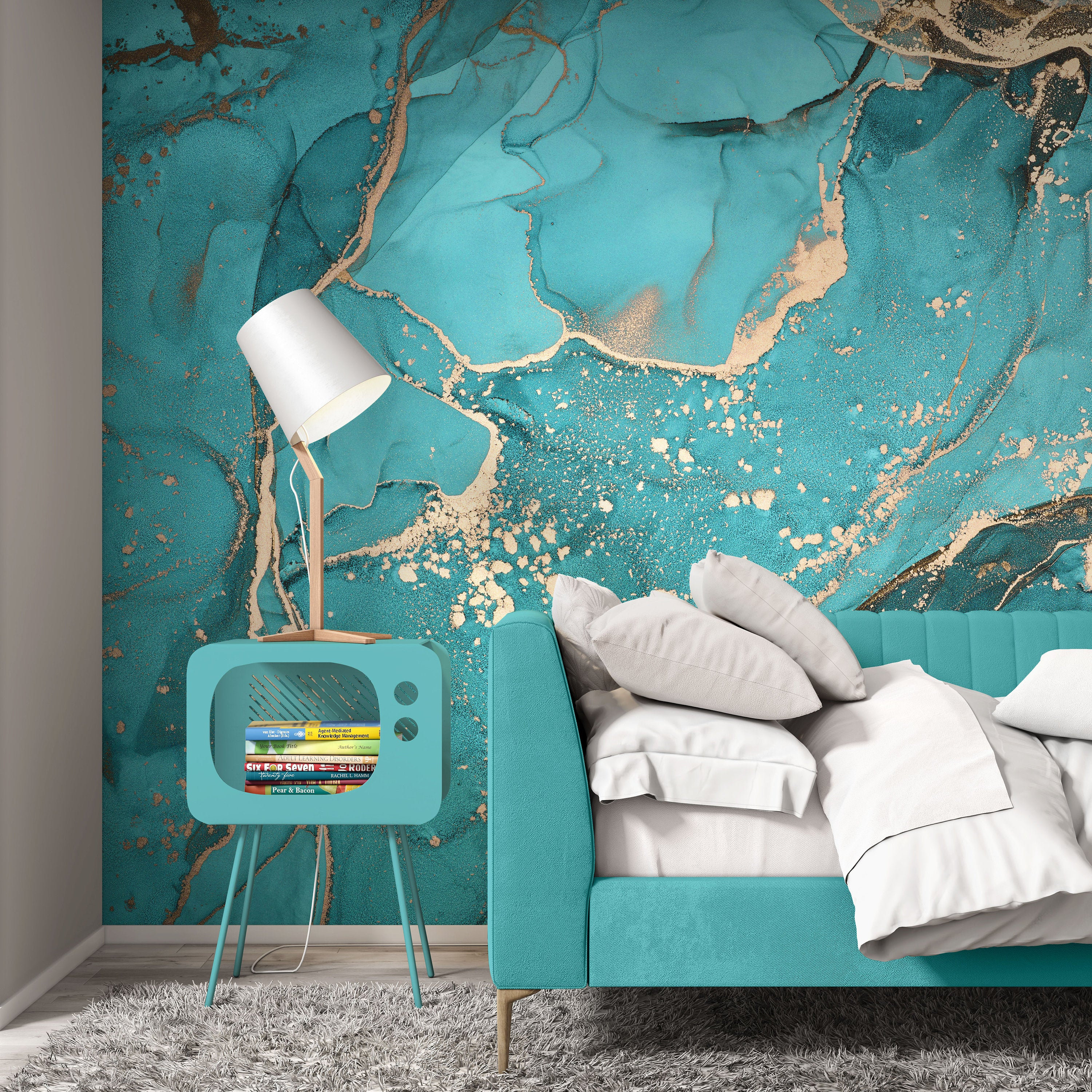 Aqua Blue Gold Acrylic Marble Texture Wallpaper Modern Art - Etsy New Zealand Aqua Blue Gold Acrylic Marble Texture Wallpaper Modern Art - Etsy New Zealand
