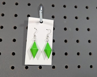 Cute colorful Sims plumbob Earings