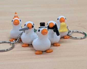 Cute Goose criminals keychain