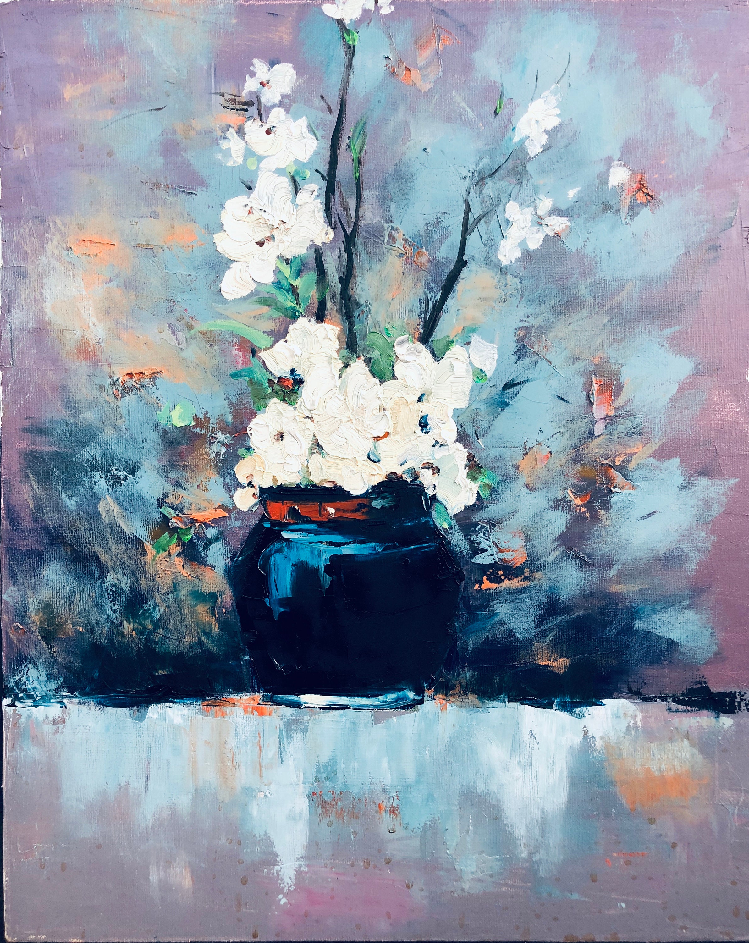 Flowers in the Pot Large Wall Art Abstract Painting Etsy UK