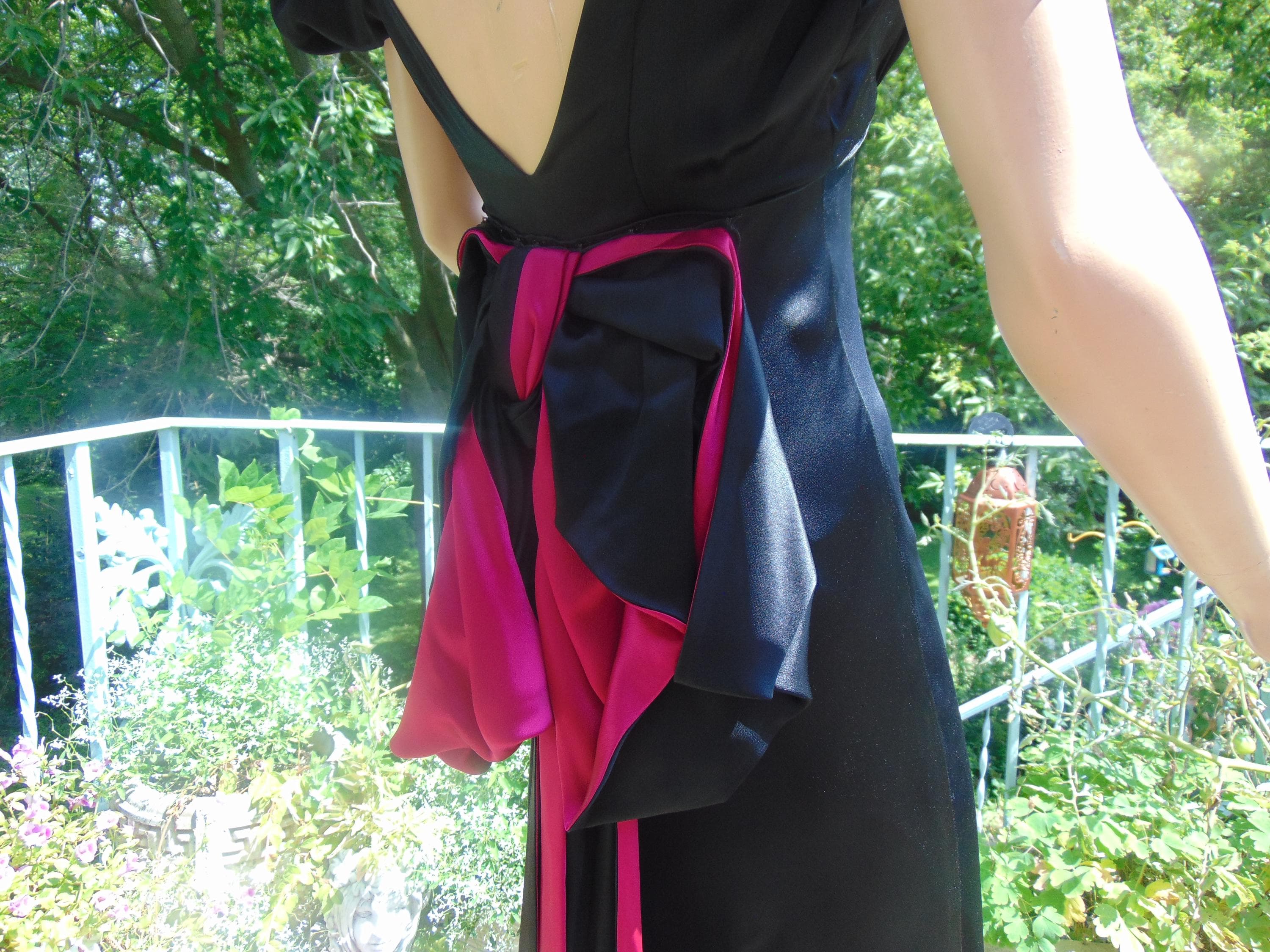 Fuschia Black Dress