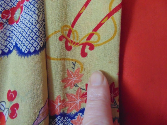 Colorful VTG 1920s Silk Reversible Kimono Ricksha… - image 9