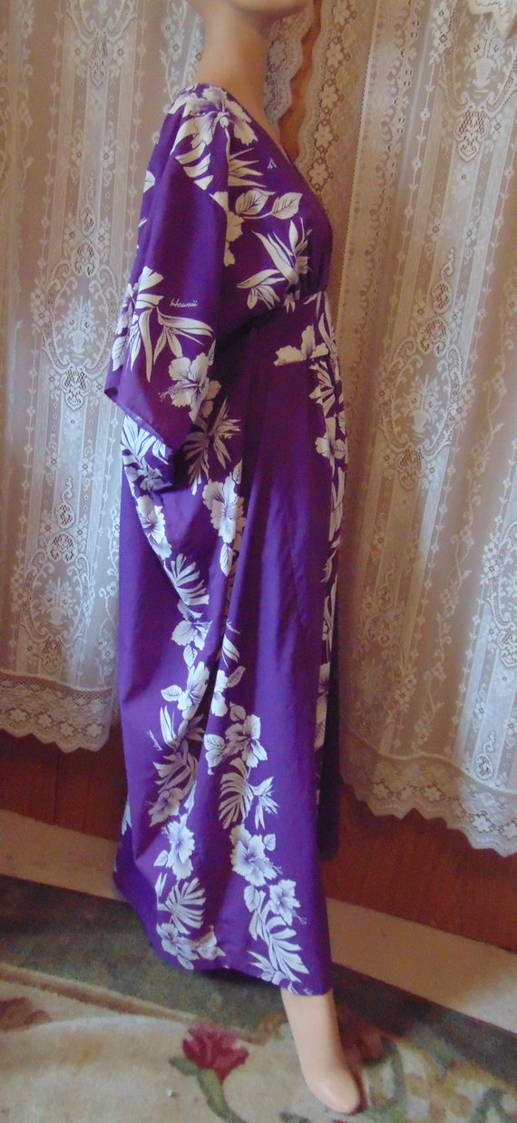 Vtg 1970s Royal Creations Hawaii Purple Cotton Ca… - image 8