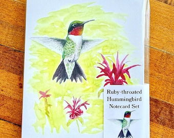 Ruby-throated Hummingbird Notecard Set