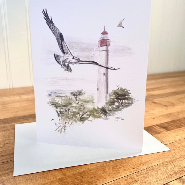 Osprey Cape May notecards for bird lover Cape May gift for house lighthouse gift for writing New Jersey shore summer notecards for thank you