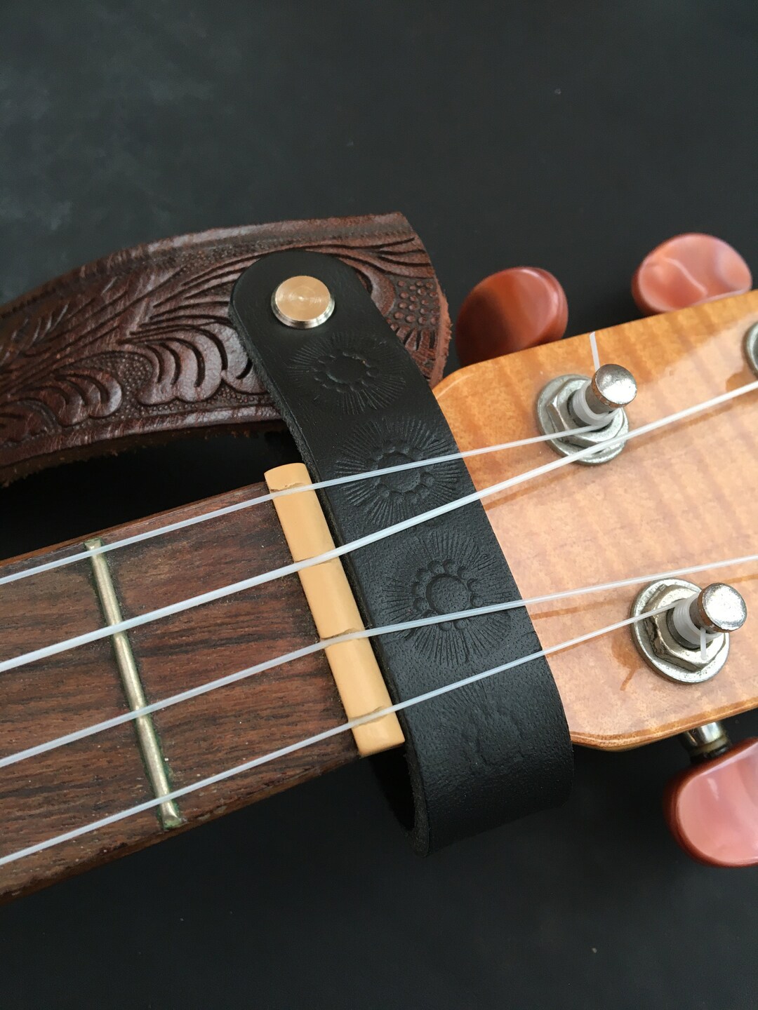 Leather Ukulele Headstock Strap Adaptor // Uke Strap // Etsy