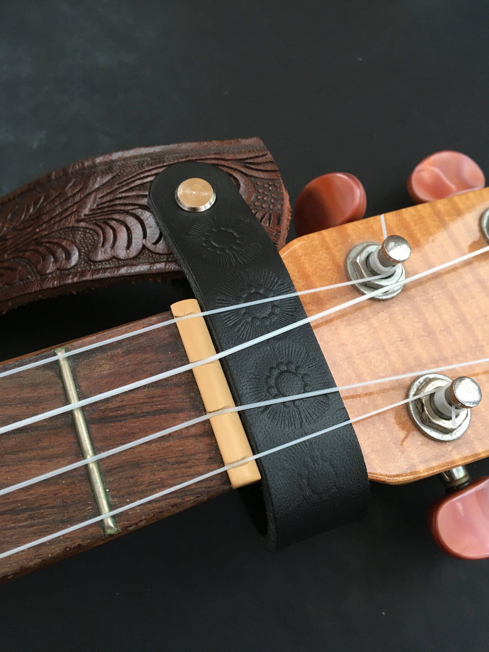 Leather Ukulele Headstock Strap Adaptor // Uke Strap // Etsy