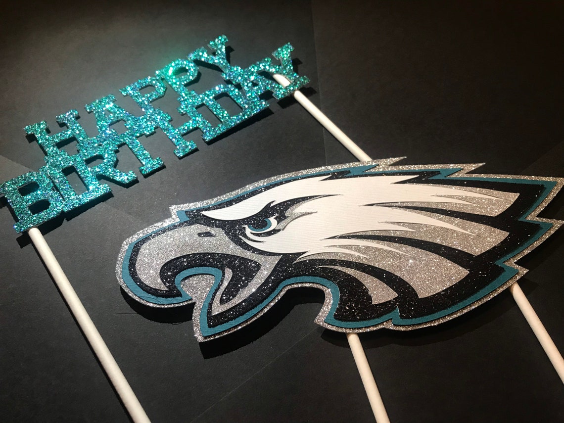 Philadelphia Eagles Inspired Cake Toppers Football Party Etsy