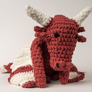Crochet Pattern Only- Cozy Mythical Wyvern Plushie Pattern