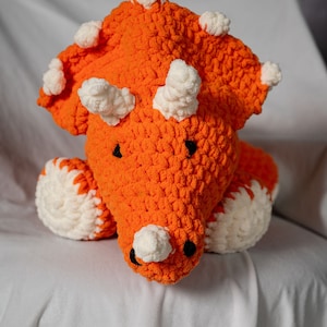 Crochet Pattern Only- Cozy Lil Triceratops