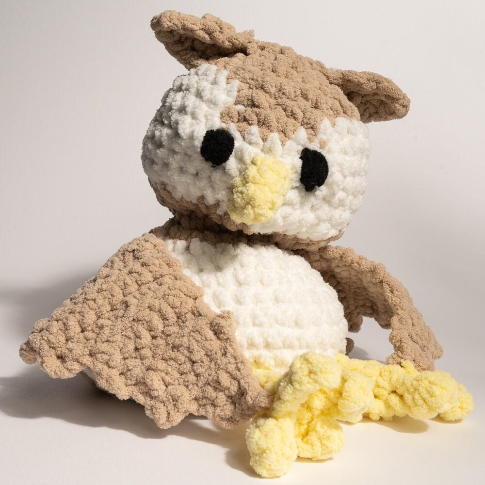 Crochet Pattern Only- Cozy Woodland Owl Snuggler