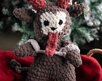 Crochet Pattern Only- Cozy Krampus Plushie