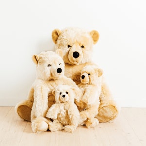 Medium Handmade Stuffed Toy Teddy Bear 50cm. Beige Synthetic fur, realistic and Very Soft for baby, children & adults My teddy bear Jules image 4
