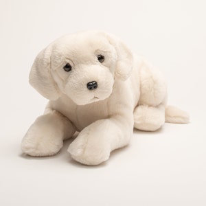 Stuffed dog 40cm, labrador, ideal for birth gift, big plush hand stitched, realistic and very soft