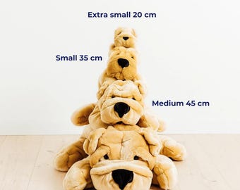 Peluche cane Hector – Peluche realistico cane Shar Pei – Fatto a mano e garantito a vita