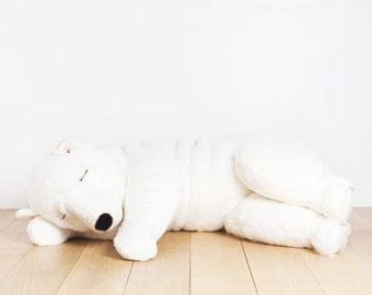 Very Big White 150cm Handmade Stuffed Toy Teddy Bear. White Synthetic fur, realistic and Very Soft for baby, children & adults