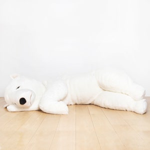 Big Teddy Bear Lucien –  Very Large Sizes 59&quot; and 98&quot; – White or Beige - Guaranteed for Life