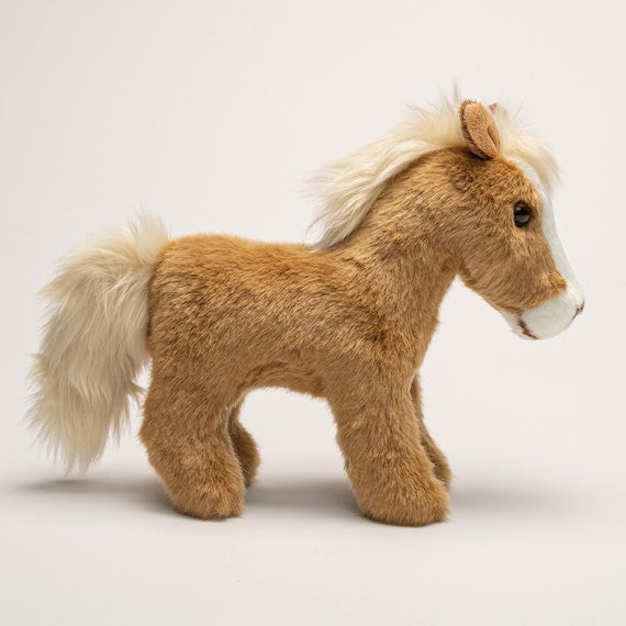 馬のぬいぐるみ、25cm、超リアルなステッチのぬいぐるみ、ブラウン