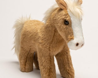 馬のぬいぐるみ、25cm、超リアルなステッチのぬいぐるみ、ブラウン