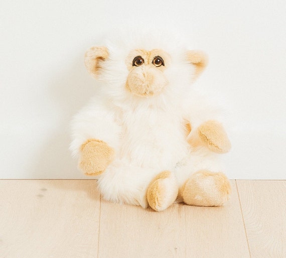 Medium Handmade Stuffed Toy Monkey 35cm. White Synthetic Fur, Realistic and  Very Soft for Baby, Children & Adults My Monkey Marcel -  Canada