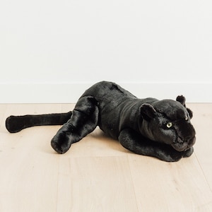 Panthère noire - 75 cm - Jouets en peluche tigre réalistes pour