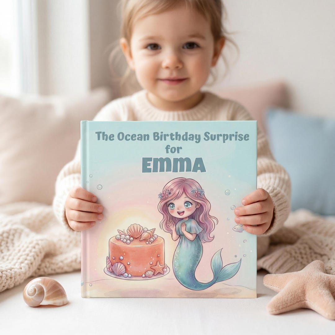 Personalized Mermaid Book for Kids, Custom Name Story, Under the Sea ...