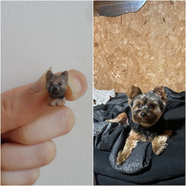 Jolie perle Yorkshire Terrier faite à la main sur mesure qui s'adaptera aux bracelets Pandora