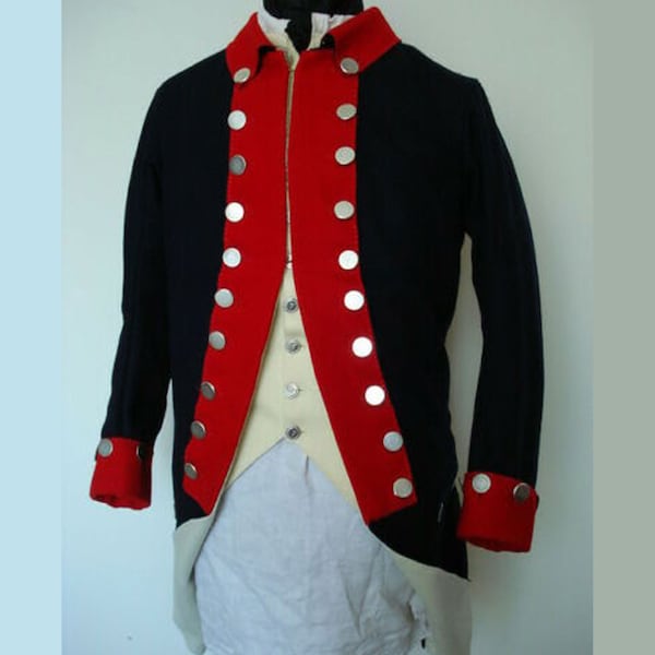 New Men Navy Blue Regimental Coat American Frock Jacket, Steampunk admiral Uniform hussar jacket, lancer officer jacket, admiral