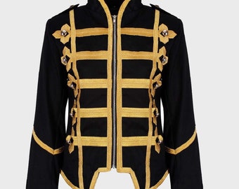 Women's military ladies hussar drummer officer MCR music festival parade jacket