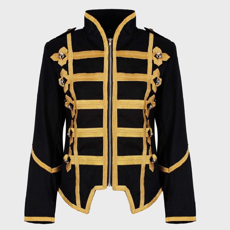 Women's military ladies hussar drummer officer MCR music festival parade jacket image 1