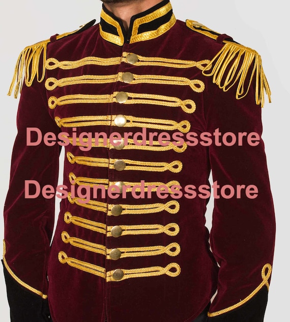 Ladies red military hot sale jacket